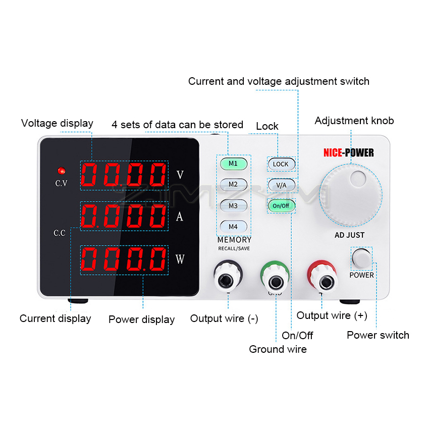 Phòng Có Thể Lập Trình Tìm Quy - đánh giá và giá High Precision Adjustable Lab Power Supply 120V 3A